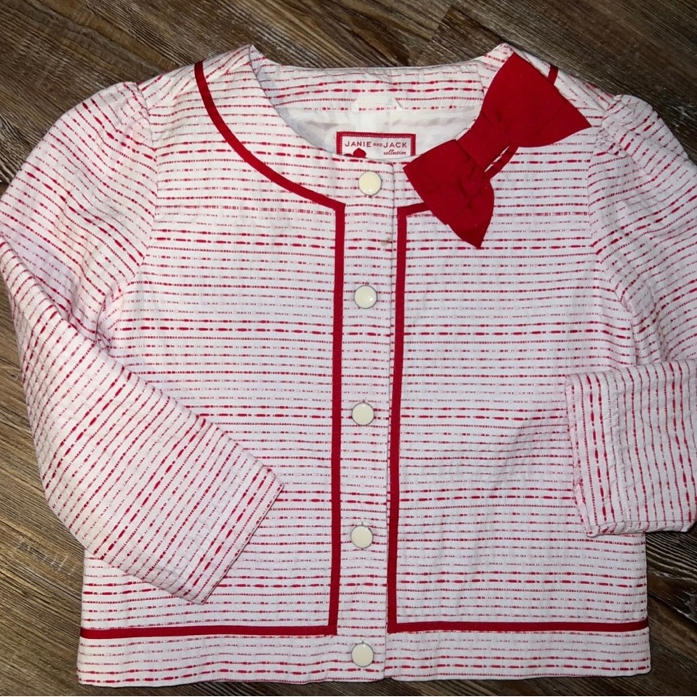 Janie and Jack bouclé jacket size 12 HTF